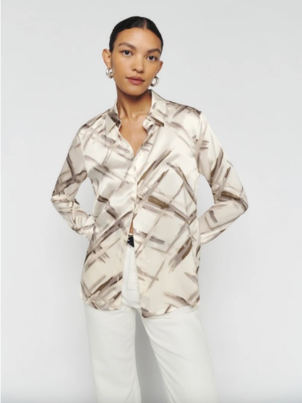 Reformation Sky Silk Top